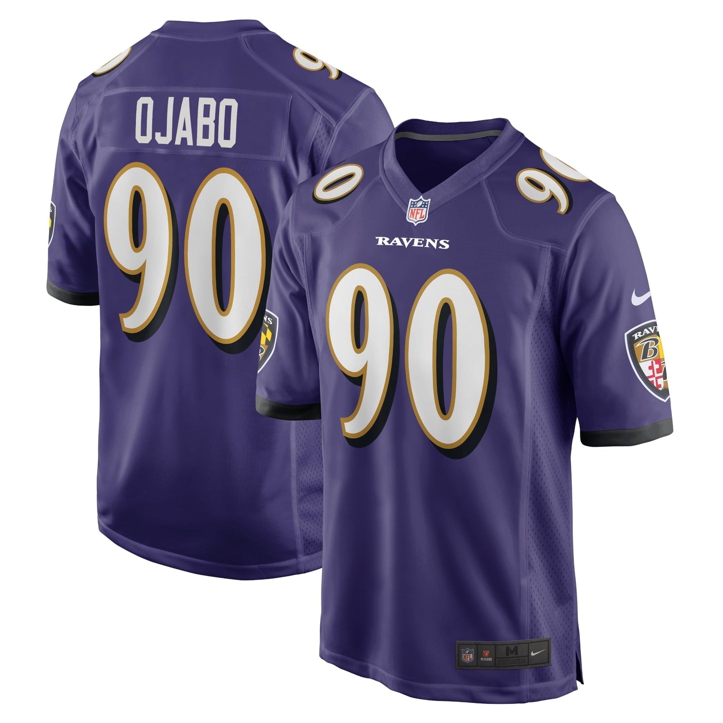 Men's Nike David Ojabo Purple Baltimore Ravens Player Game Jersey