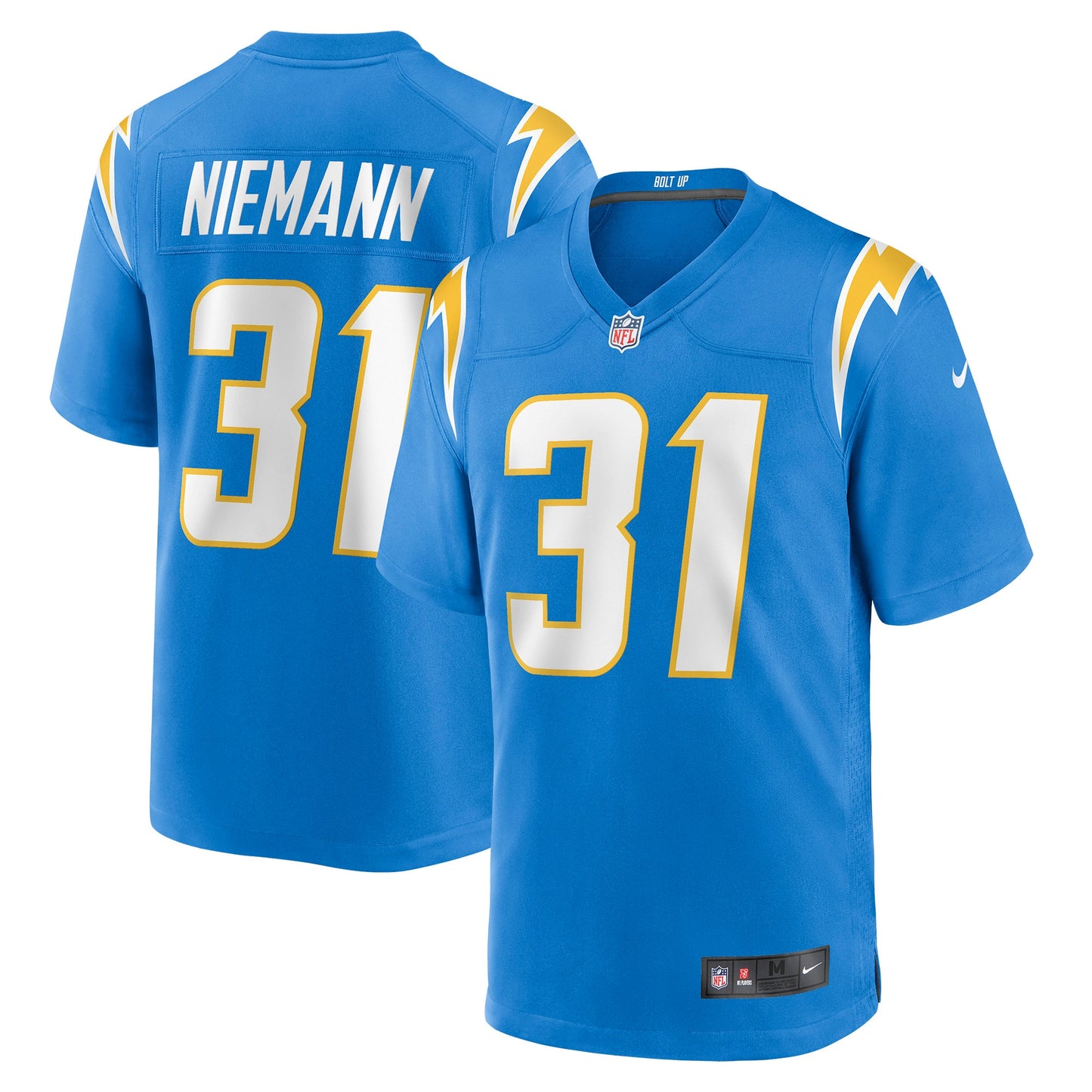 Nick Niemann Los Angeles Chargers Nike Game Player Jersey - Powder Blue