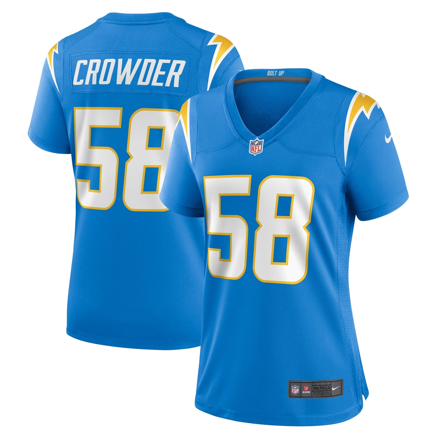 Tae Crowder Los Angeles Chargers Nike Women's Team Game Jersey - Powder Blue